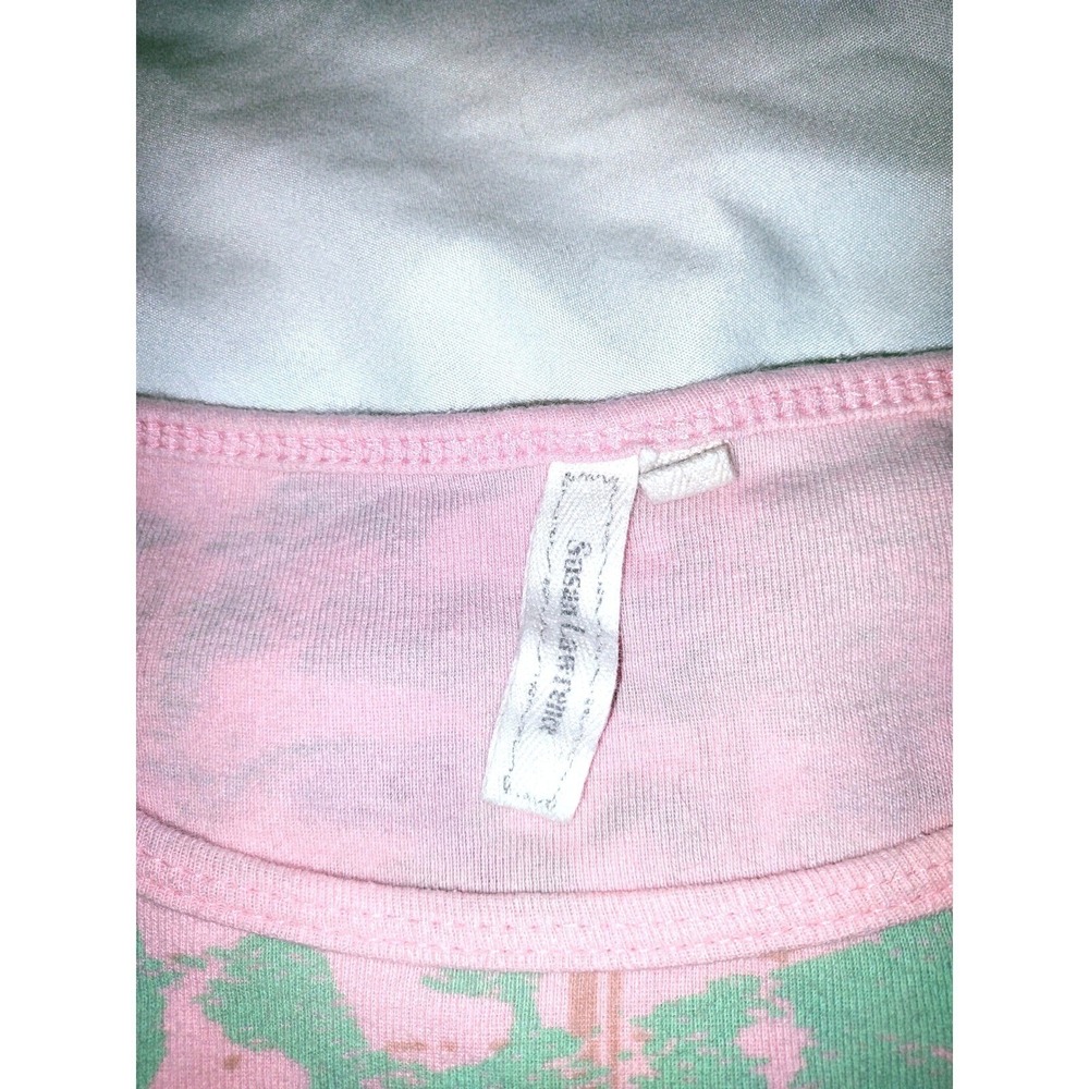 Vintage Y2K Pink‎ Floral Graphic Baby Tee Made in USA Glam Coquette Class Top - Picture 7 of 9
